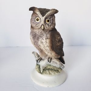 VTG Pop Candy Feathers Retro Lefton Porcelain Owl Figurine Home Decor